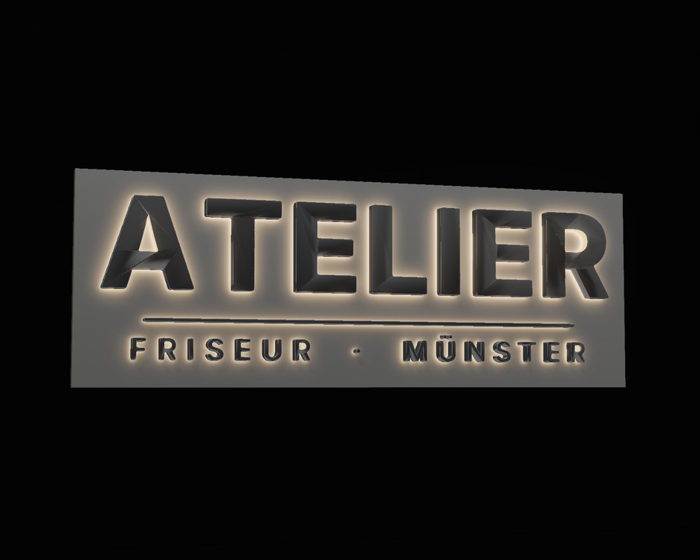Fassadenschriftzug für Restaurant – Visualisierung von Visuellewand