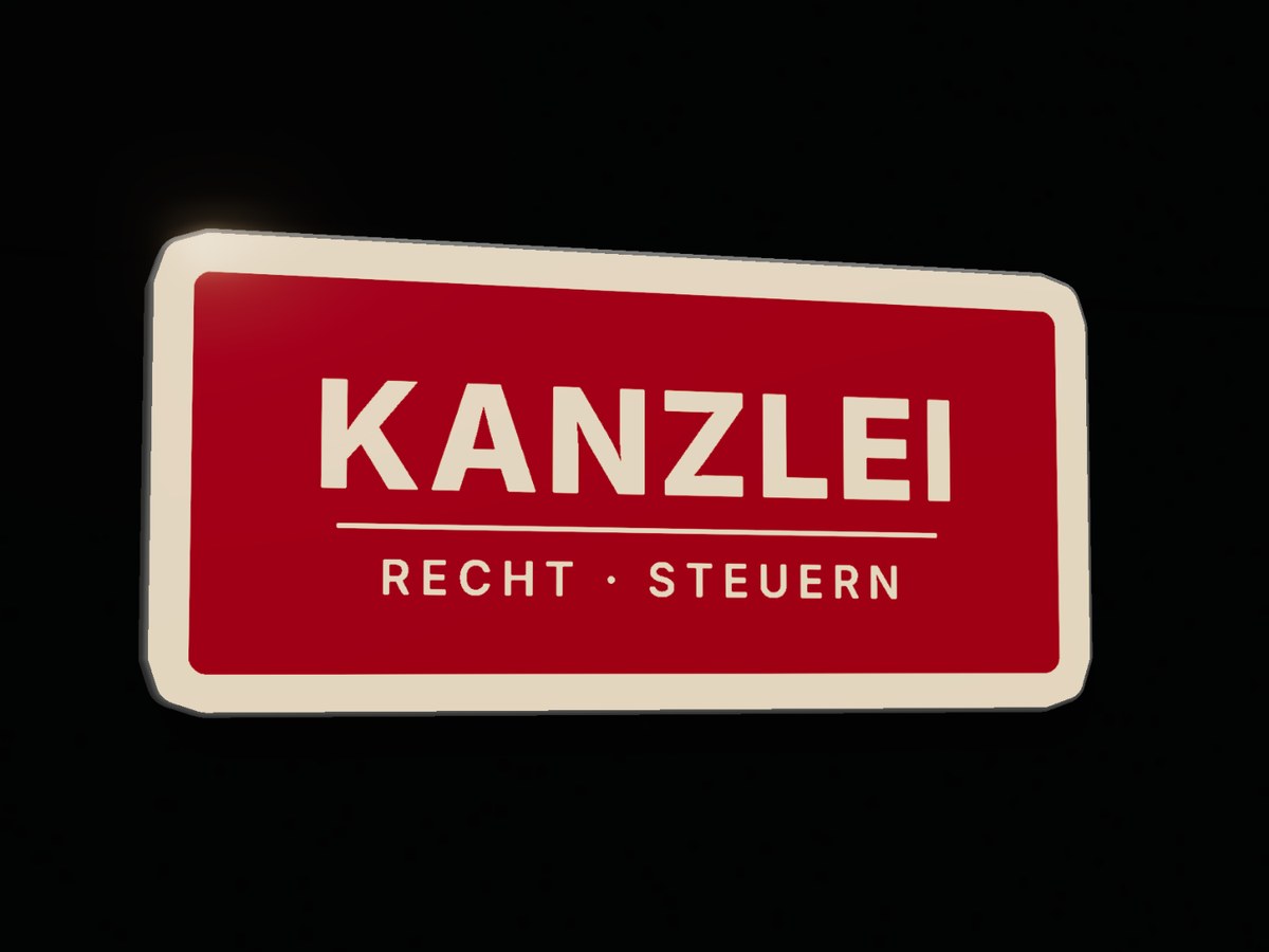 Form-Leuchtkasten bei Nacht – Visualisierung von Visuellewand