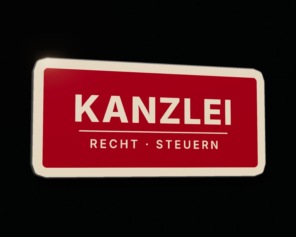 Logo-Leuchtkasten im Shopping-Center – Visualisierung von Visuellewand
