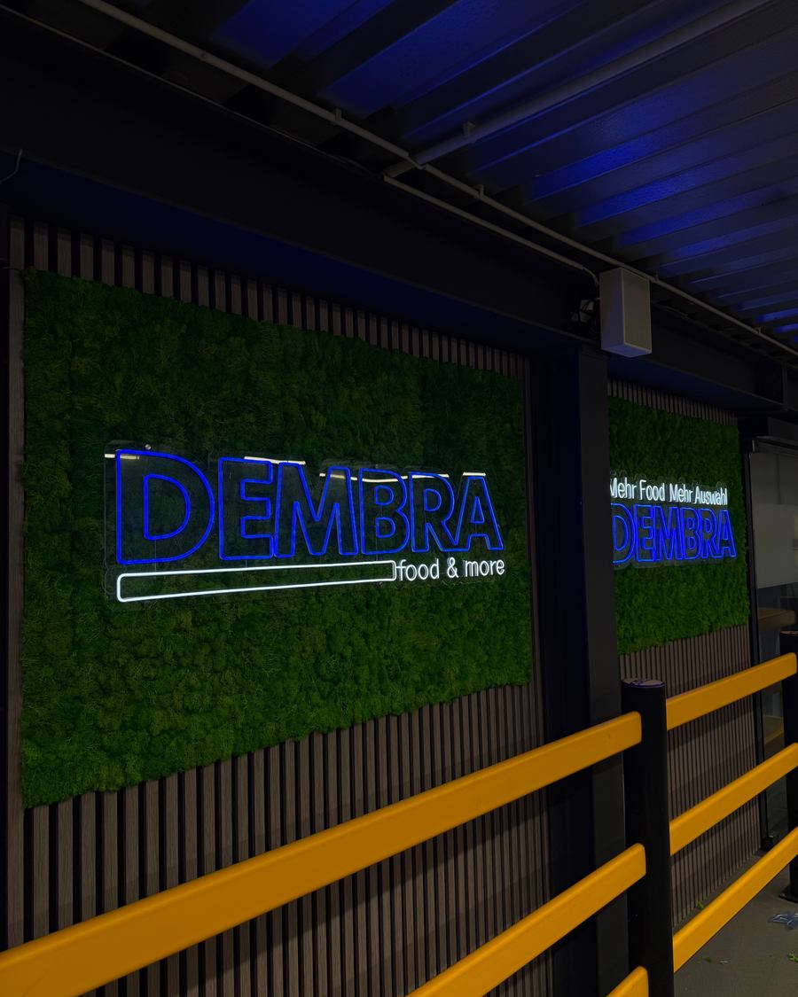 LED-Neon-Logo – Projektbeispiel von Visuellewand