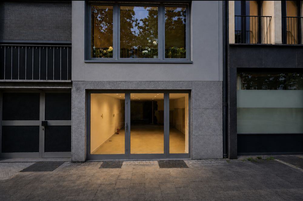 Scaleverse Düsseldorf: Fassade vor der Montage, ohne Außenreklame