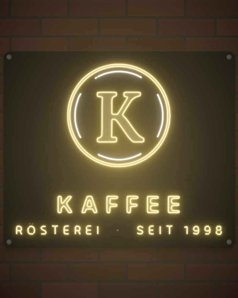 UV-Druck-Neon-Schild — Vollfarbiger Druck trifft LED-Neon-Leuchtkraft. – Visualisierung von Visuellewand