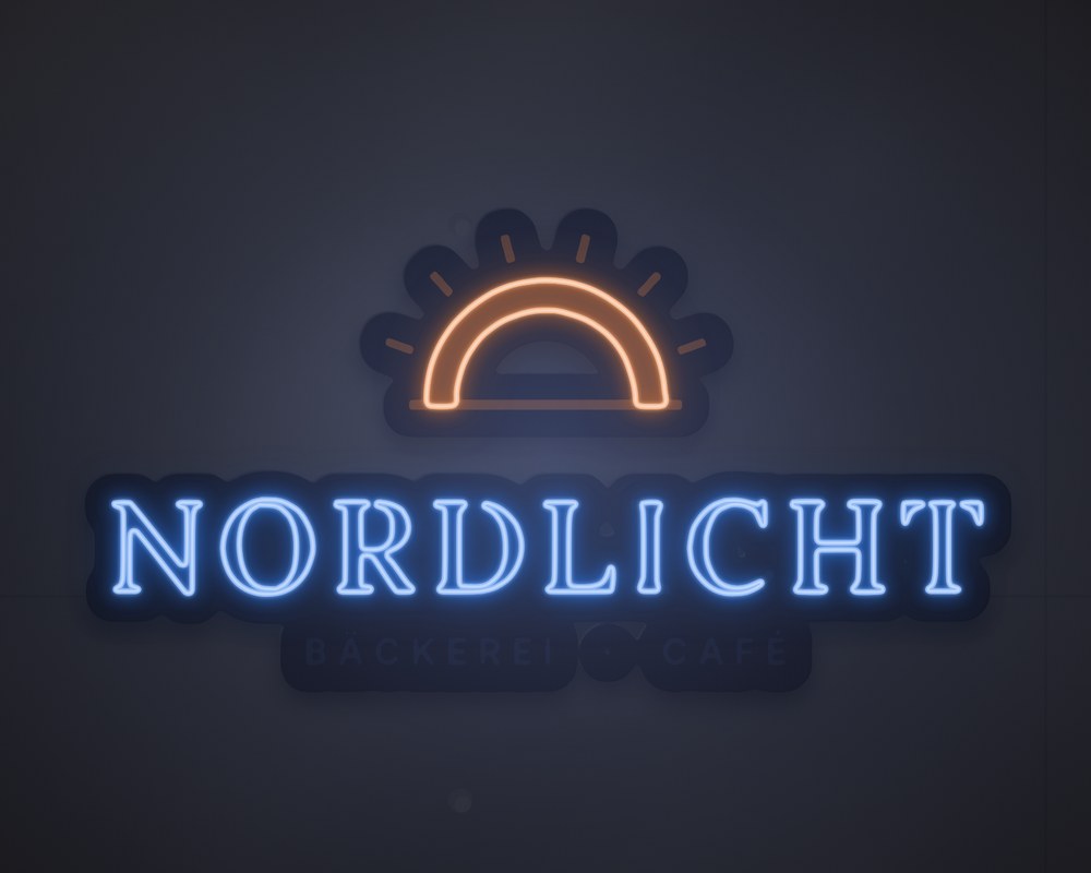 Vollfarbiger Druck + Neon-Kontur – Visualisierung von Visuellewand